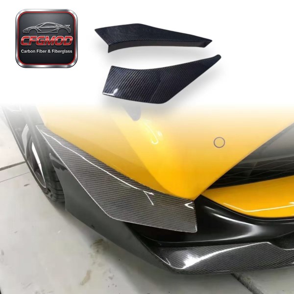 VRS Style Carbon Fiber Front Bumper Canards for Toyota Supra MK5 A90 A91 GR Supra Front Dive Planes Tuning Parts