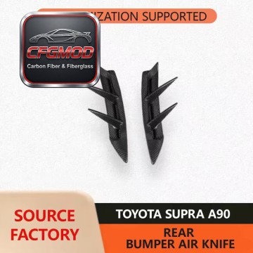 Carbon Fiber Rear Bumper Canards Spats for Toyota Supra MK5 A90 A91 GR Supra Rear Lower Splitter Tuning Parts
