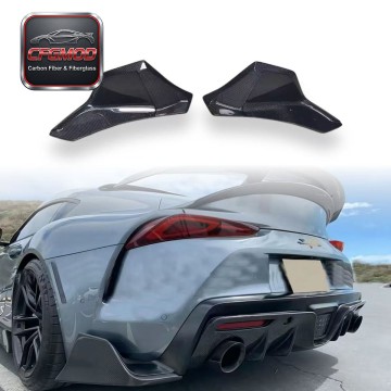 AG Style Carbon Fiber Rear Bumper Corners Spats for Toyota Supra MK5 A90 A91 GR Supra Rear Lower Splitter Tuning Parts AG Style Carbon Fiber Rear Bumper Corners Spats for Toyota Supra MK5 A90 A91 GR Supra Rear Lower Splitter Tuning Parts