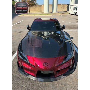 TSLL Style Carbon Fiber Engine Hood Bonnet for Toyota Supra MK5 A90 A91 GR Supra Front Hood Vent Lid Tuning Parts