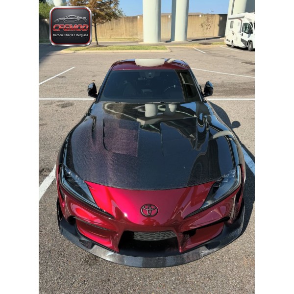 TSLL Style Carbon Fiber Engine Hood Bonnet for Toyota Supra MK5 A90 A91 GR Supra Front Hood Vent Lid Tuning Parts TSLL Style Carbon Fiber Engine Hood Bonnet for Toyota Supra MK5 A90 A91 GR Supra Front Hood Vent Lid Tuning Parts