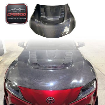 VRS Style Carbon Fiber Engine Hood Bonnet for Toyota Supra MK5 A90 A91 GR Supra Front Hood Vent Lid Tuning Parts VRS Style Carbon Fiber Engine Hood Bonnet for Toyota Supra MK5 A90 A91 GR Supra Front Hood Vent Lid Tuning Parts