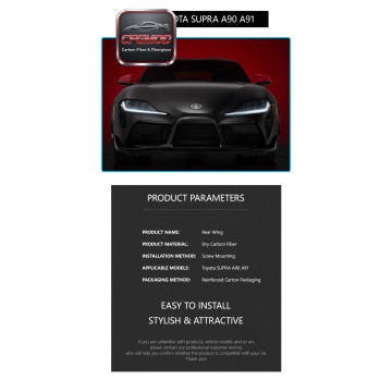 AD Style Carbon Fiber Rear Spoiler Wing for Toyota Supra A90 A91 2019-2023 Rear Trunk Boot Lid Lip Tuning Parts AD Style Carbon Fiber Rear Spoiler Wing for Toyota Supra A90 A91 2019-2023 Rear Trunk Boot Lid Lip Tuning Parts