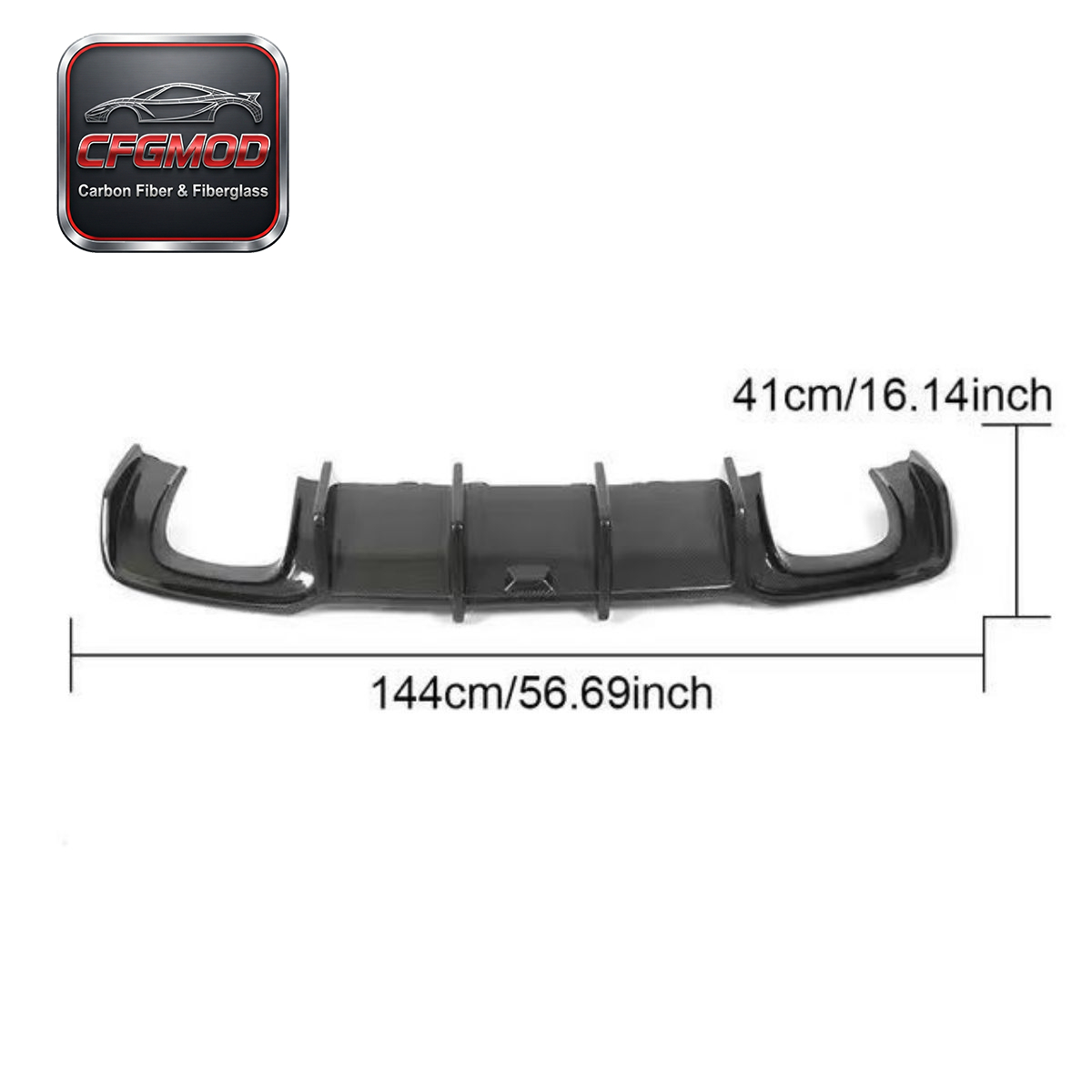 For Audi A3 S3 2013-2020 KB Style Carbon Fiber Blade Rear Lip Diffuser — 10
