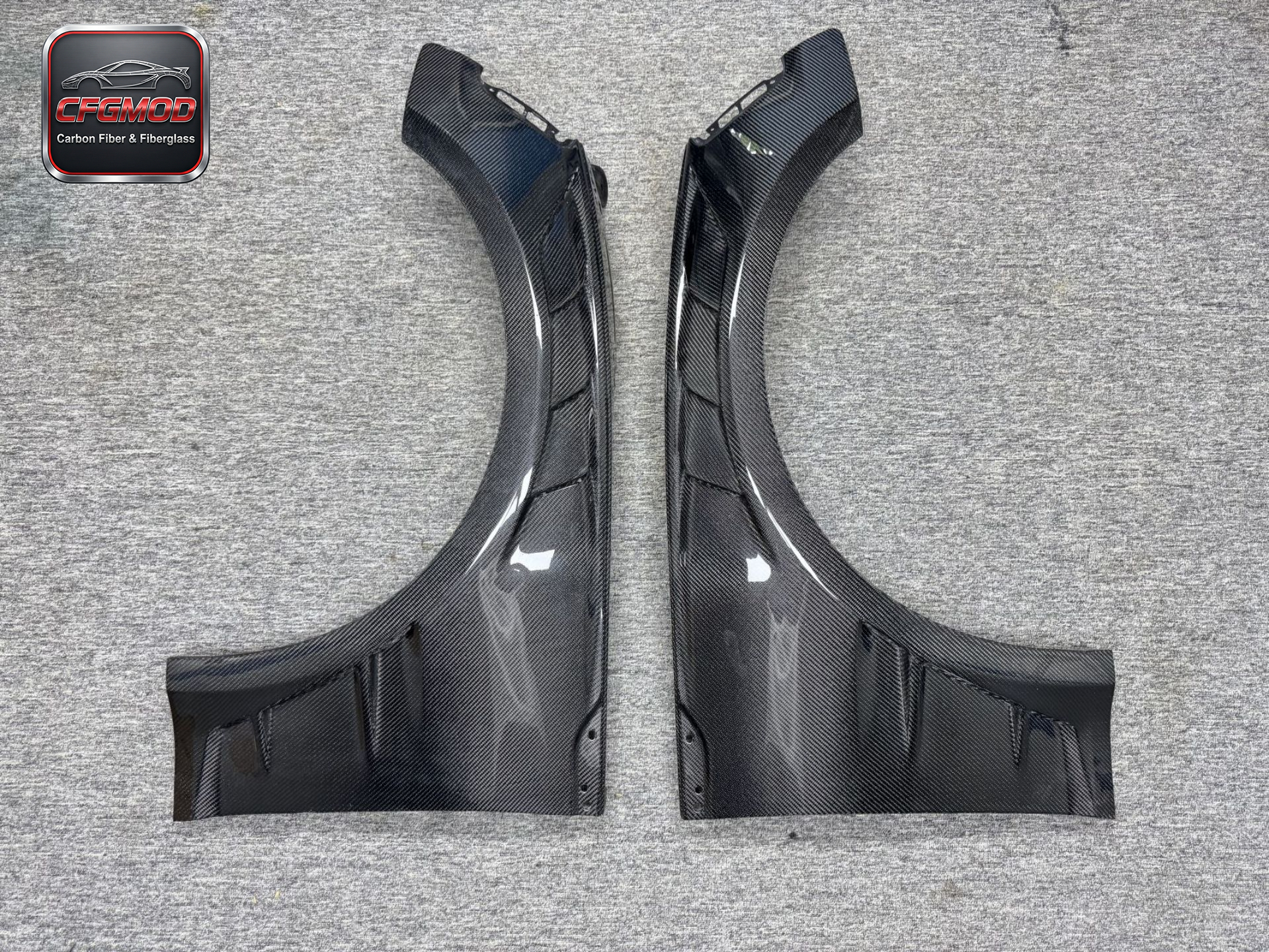For Audi RS5 B9.5 2021-2024 A1 Style Dry Carbon Fiber Front Fenders — 8
