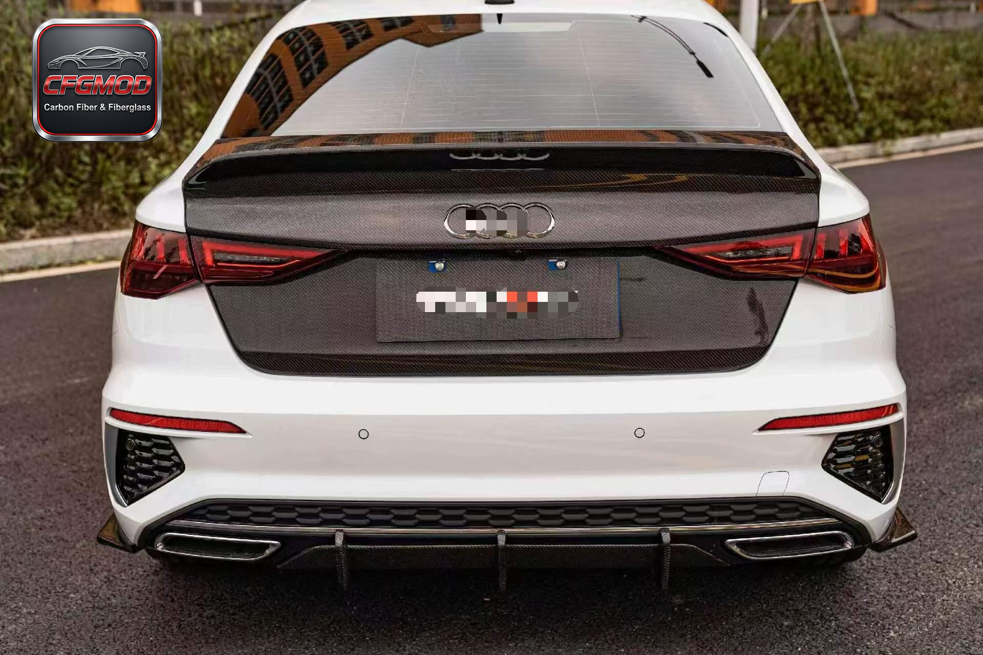 For Audi A3 S3 2013-2019 Carbon Fiber Trunk Lid Bootlid Rear Deck Lid — 7
