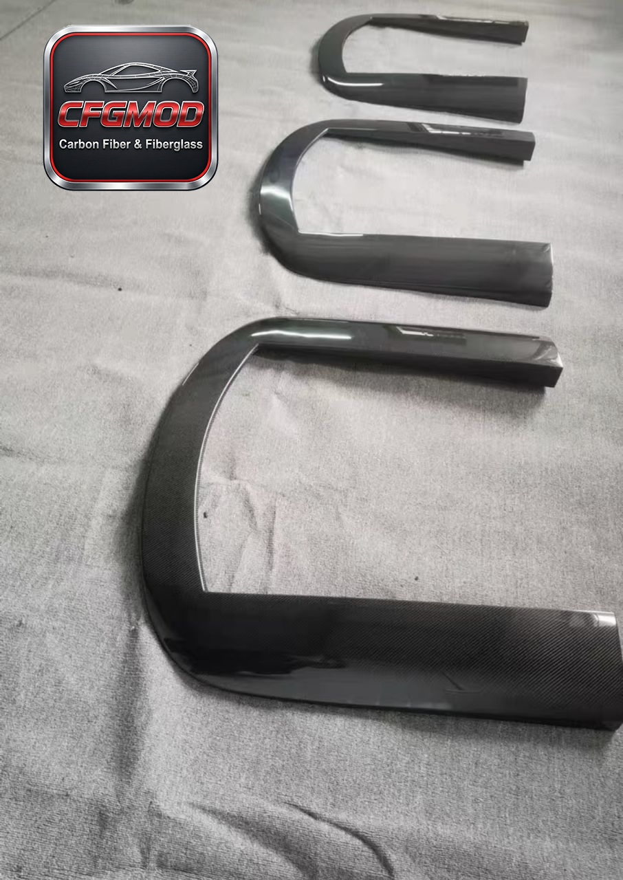 For Audi R8 2010-2015 Carbon Fiber U Shape Roof Frame Scoop Rear Window Trim — 4