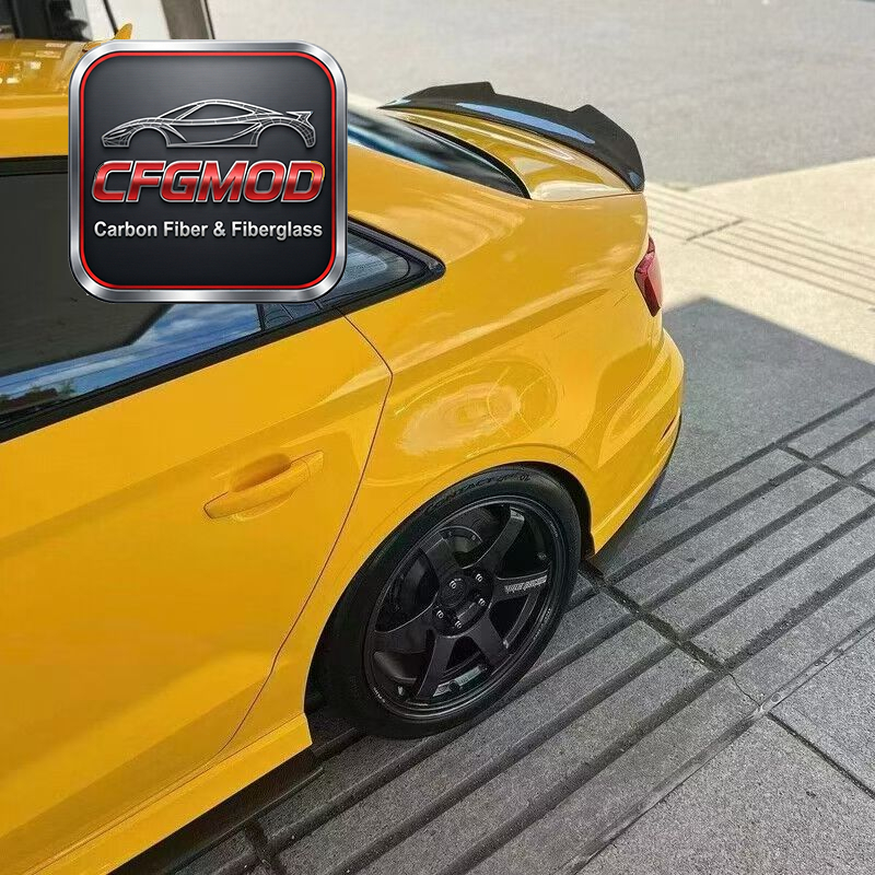 For Audi A5 S5 2013-2020 PSM Style Carbon Fiber Trunk Spoiler Rear Wing — 5