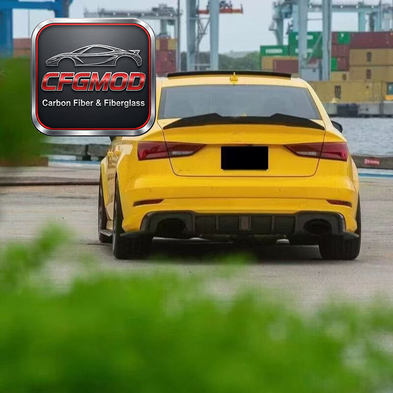 For Audi A5 S5 2013-2020 PSM Style Carbon Fiber Trunk Spoiler Rear Wing — 6