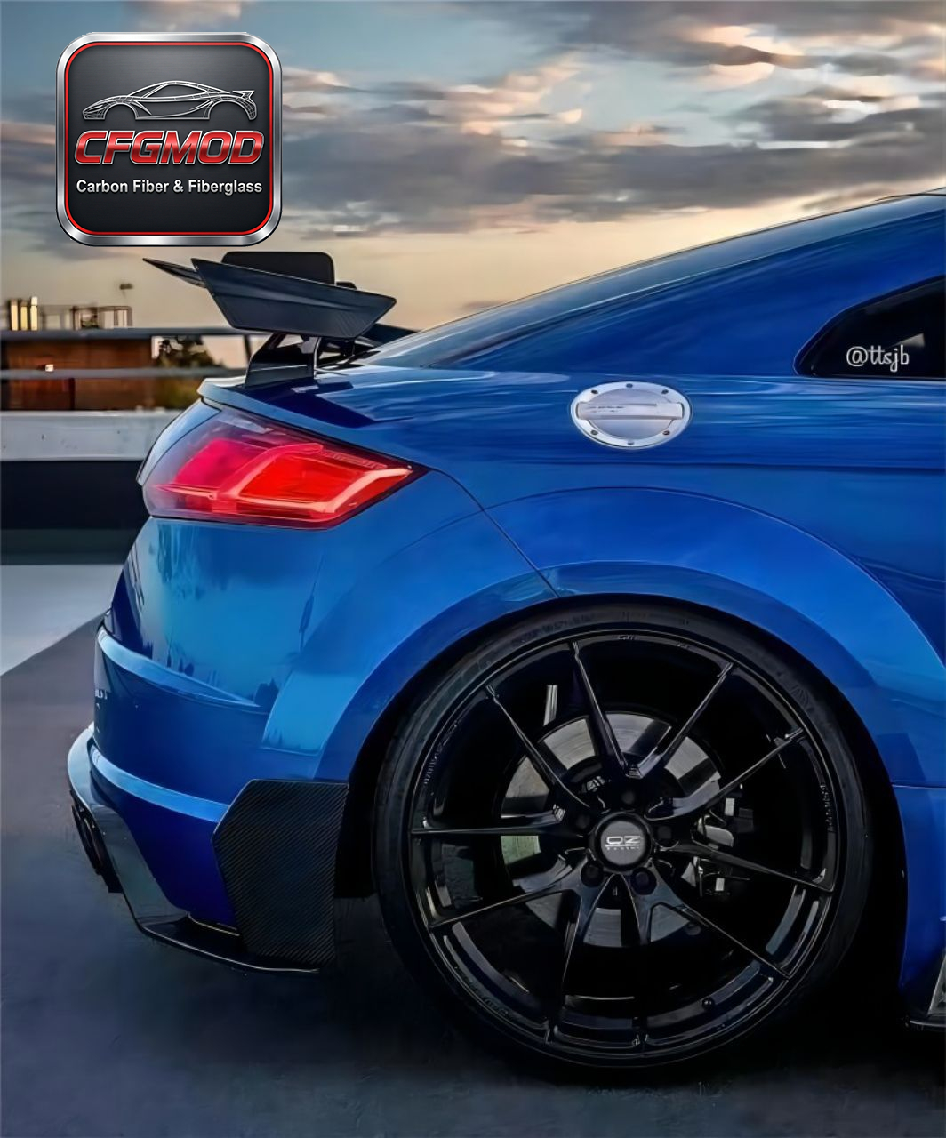 For Audi A5 S5 2013-2020 Carbon Fiber Hollow Rear Wing Spoiler Aero Racing Wing — 2