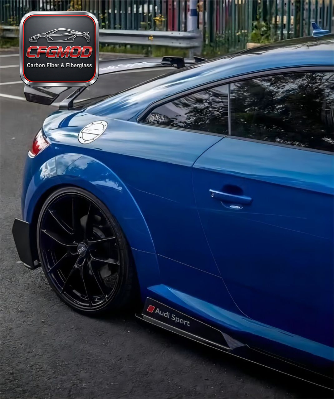 For Audi A5 S5 2013-2020 Carbon Fiber Hollow Rear Wing Spoiler Aero Racing Wing — 3