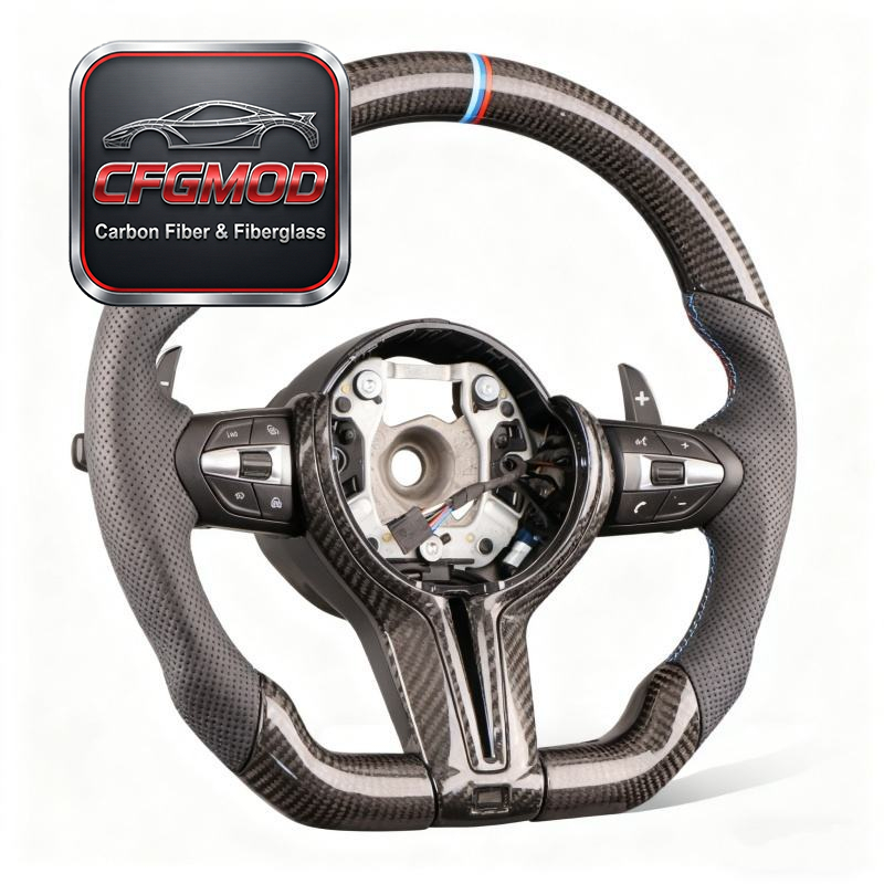 For Carbon Fiber Steering Wheel for F10/F15/F31/F40/X3/E83/X5/450i Models OLIVER Fitment — 3
