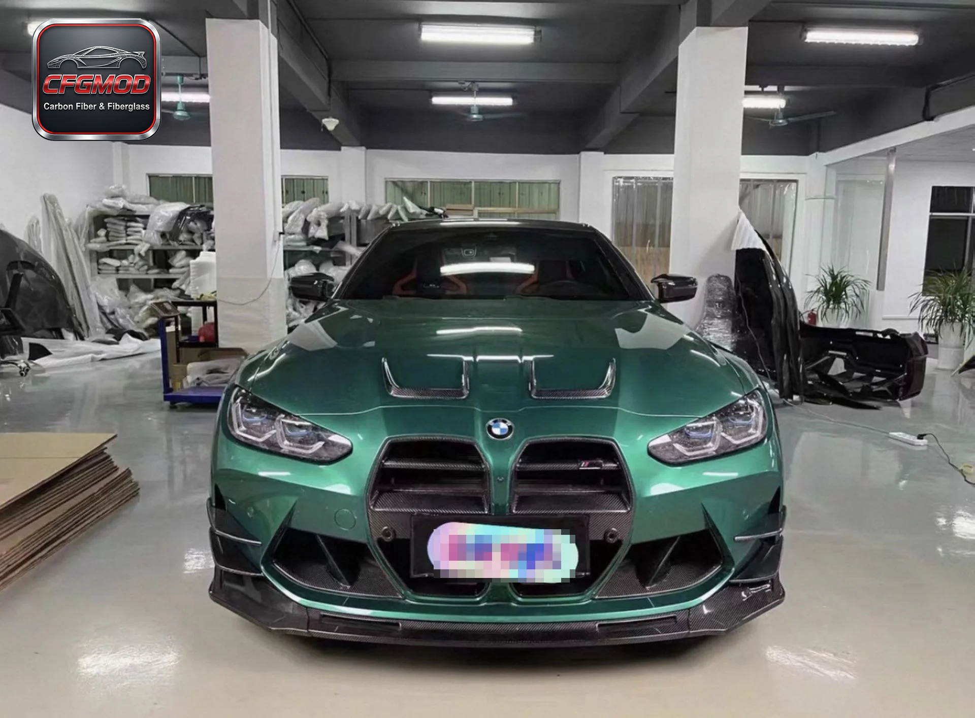 AC Style Dry Carbon Fiber Front Bumper Canards Splitters 4PCS for BMW M3 M4 G8X Tuning Parts — 3