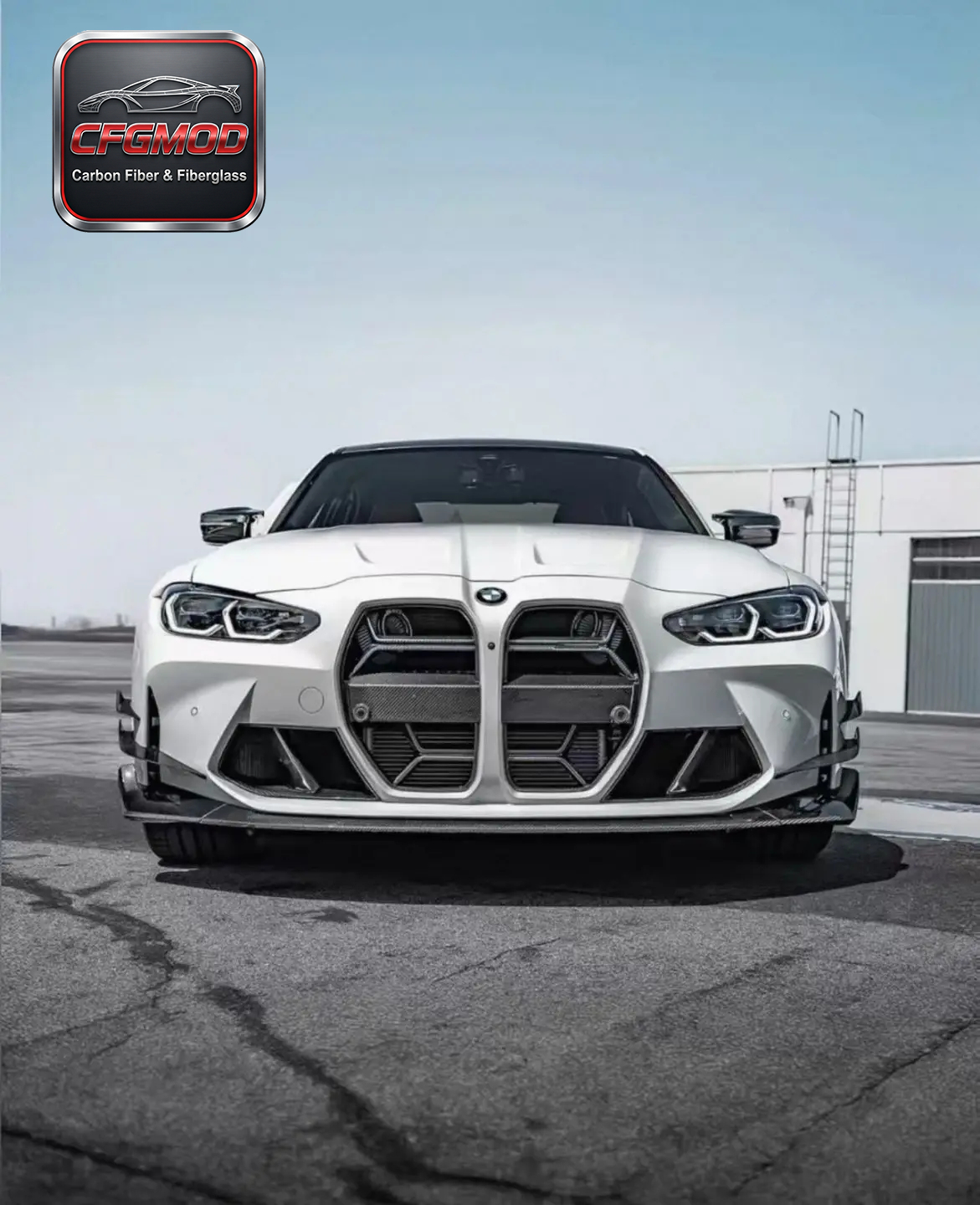 AC Style Dry Carbon Fiber Front Bumper Canards Splitters 4PCS for BMW M3 M4 G8X Tuning Parts — 6