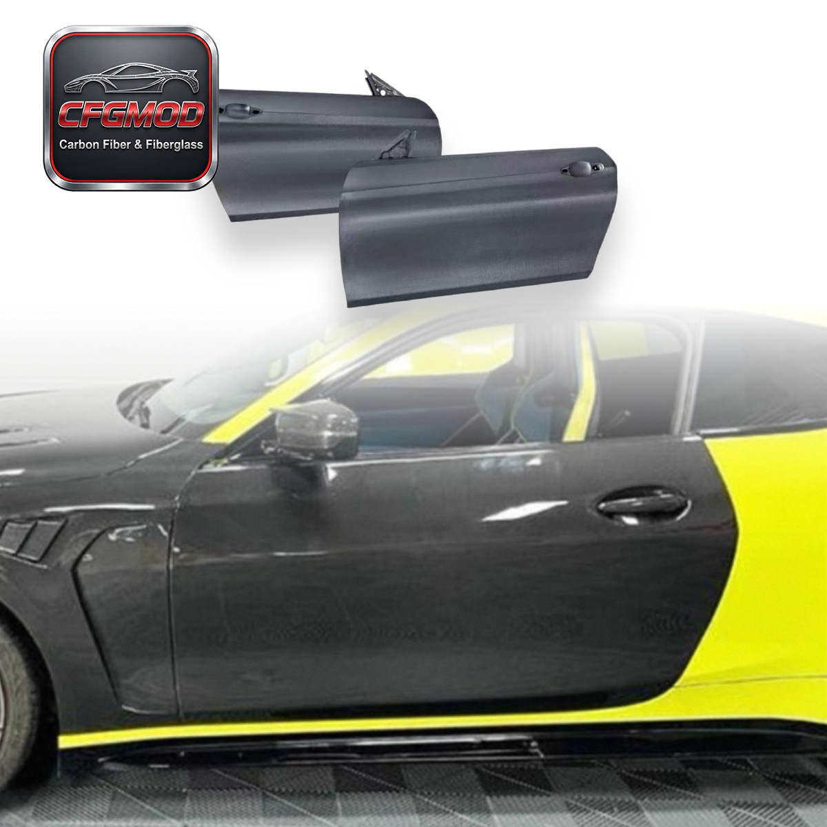 Steel Mold Made Dry Carbon Fiber Front Doors for BMW 2020+ M4 G82 Factory Style Modification Accessories — 1