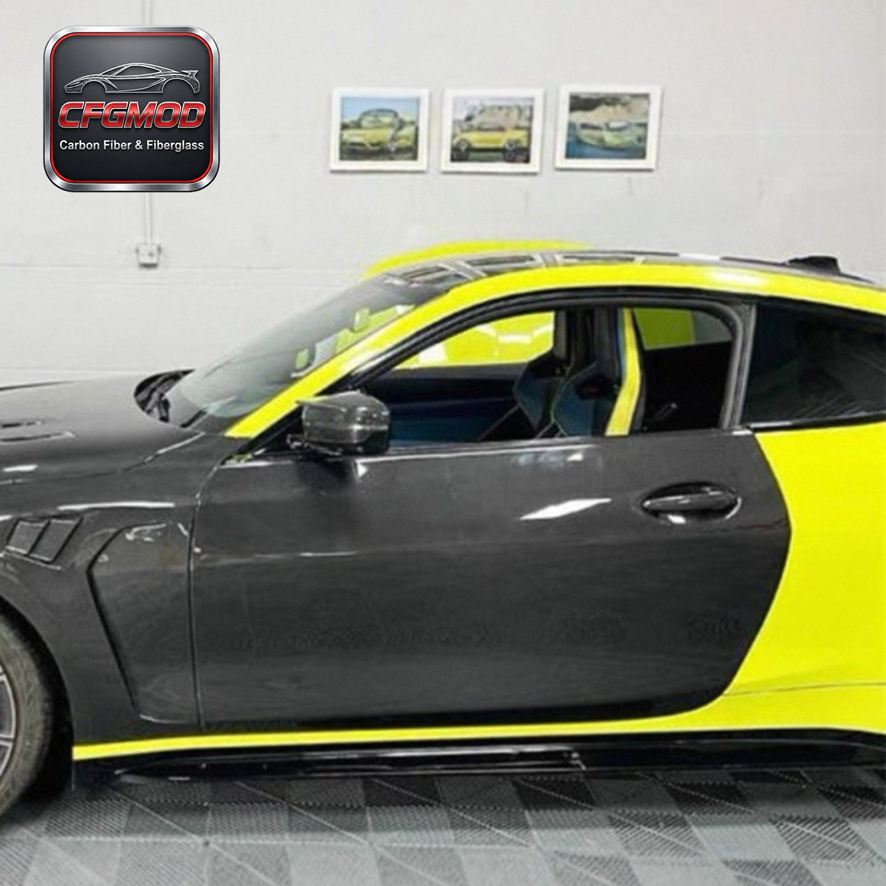 Steel Mold Made Dry Carbon Fiber Front Doors for BMW 2020+ M4 G82 Factory Style Modification Accessories — 2