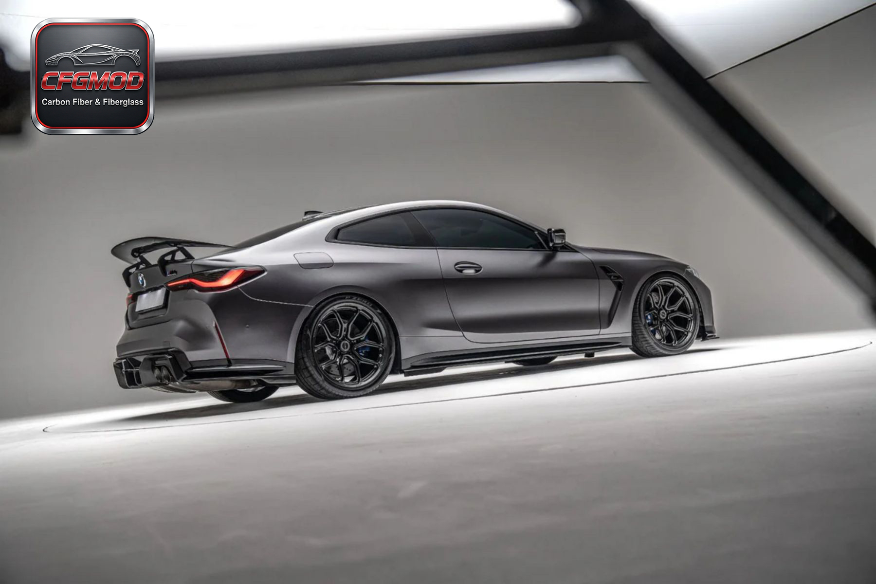Dry Carbon Fiber AR Design Swan Neck Rear Wing for BMW 2020+ M3 M4 G80 G82 Modification Accessories — 4