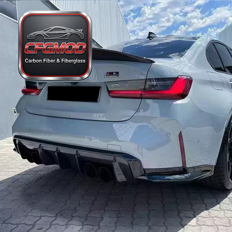 For BMW M3 M4 G80 G82 PSM Style Carbon Fiber Rear Spoiler Rear Wing — 3