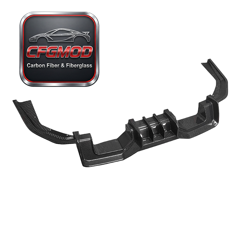 For BMW M3 M4 G80 G82 2021+ AD Style Carbon Fiber Rear Diffuser Bumper Lip — 4