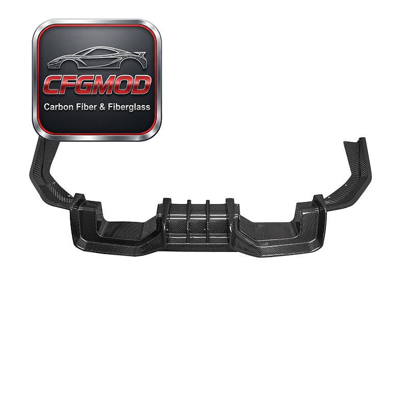 For BMW M3 M4 G80 G82 2021+ AD Style Carbon Fiber Rear Diffuser Bumper Lip — 5