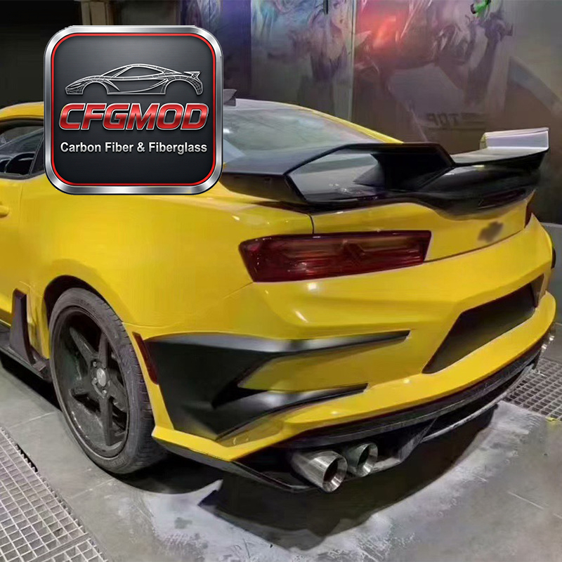 For Chevrolet Camaro 6th Gen Carbon Fiber Transformer Style Double Layer Rear Wing Spoiler — 4