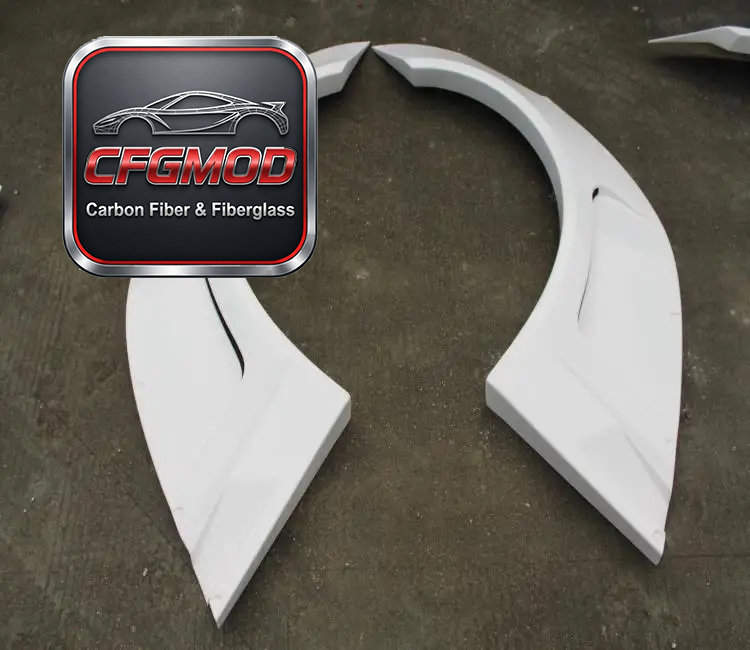 For 4series/F32/F82 Conversion LJZXG White New Wide Body Kit Glass Fiber (front Bumper Rear Bumper Side Skirt Rear Lip Fenders) — 6