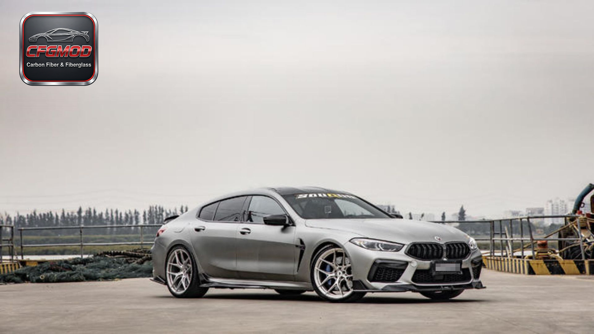 For BMW M8 F93 2020+ S Style Dry Carbon Fiber Side Skirt Extensions Rocker Panel Trim — 3