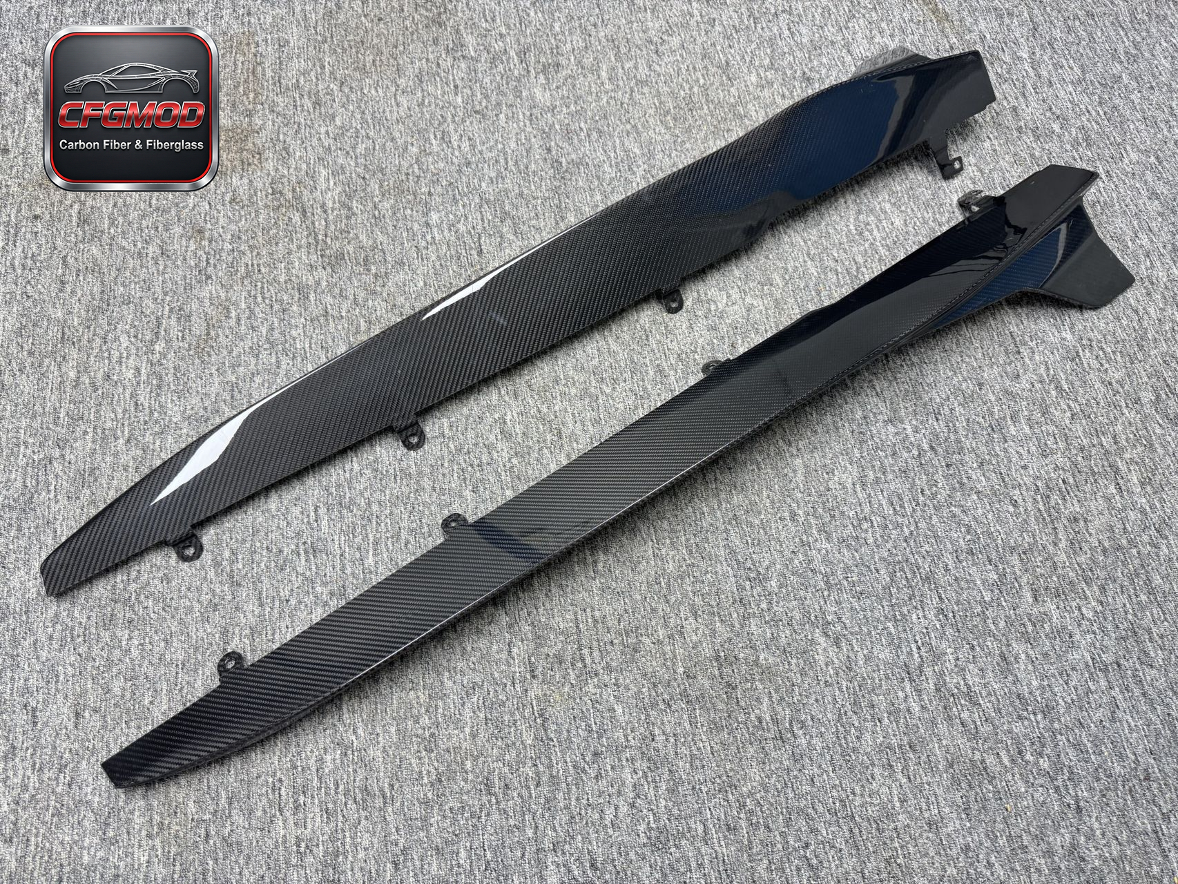 For BMW M8 F93 2020+ S Style Dry Carbon Fiber Side Skirt Extensions Rocker Panel Trim — 7