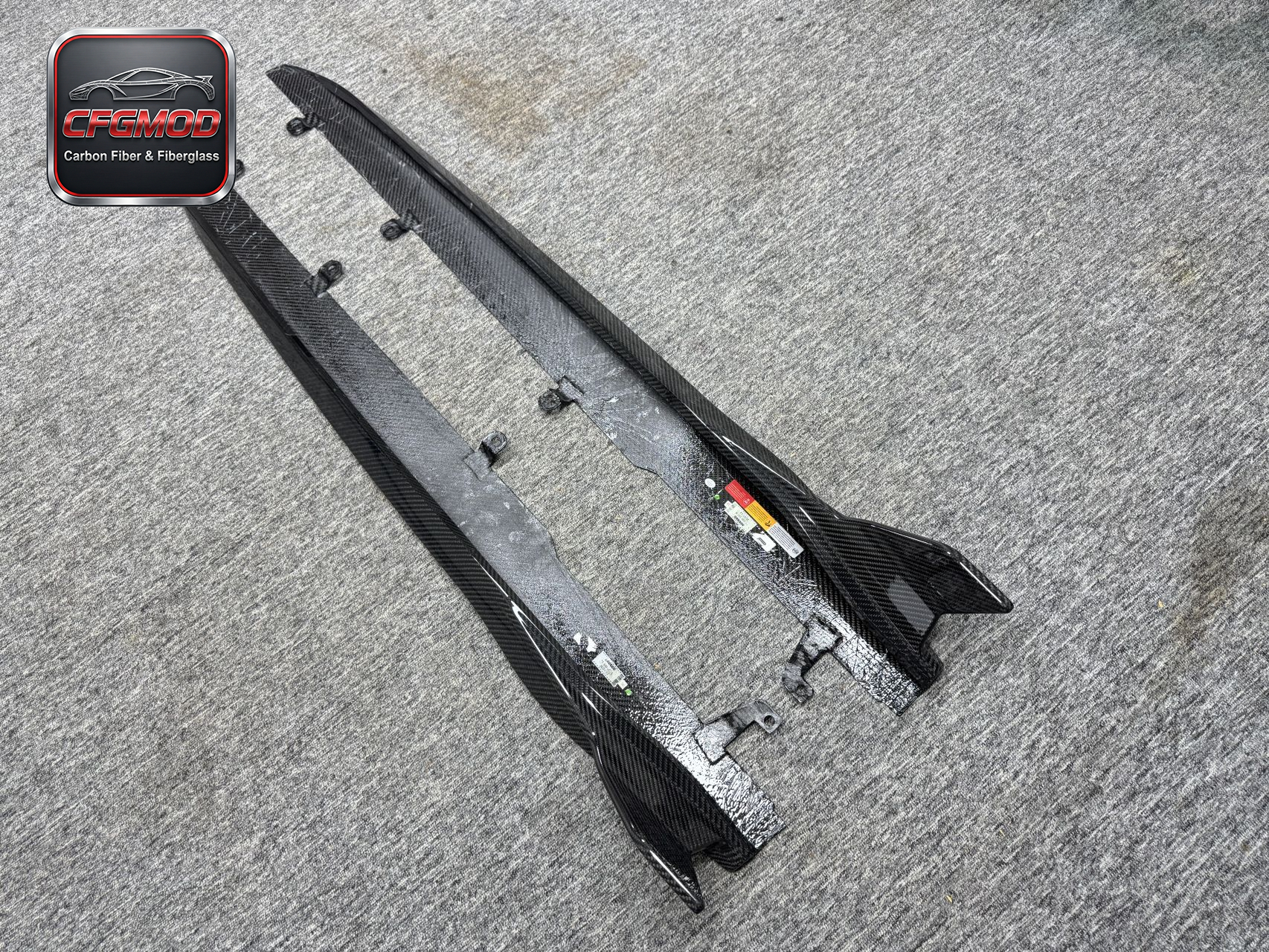 For BMW M8 F93 2020+ S Style Dry Carbon Fiber Side Skirt Extensions Rocker Panel Trim — 8