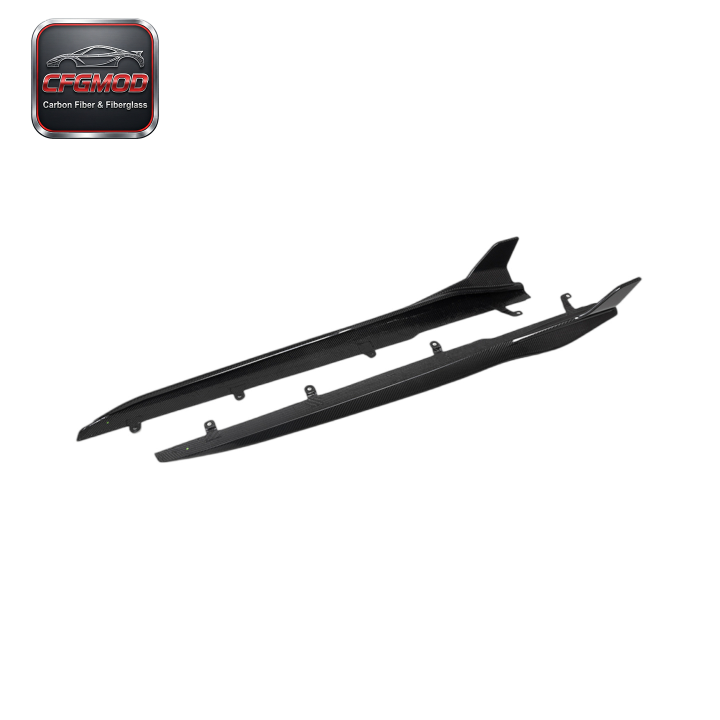 For BMW M8 F93 2020+ S Style Dry Carbon Fiber Side Skirt Extensions Rocker Panel Trim — 10