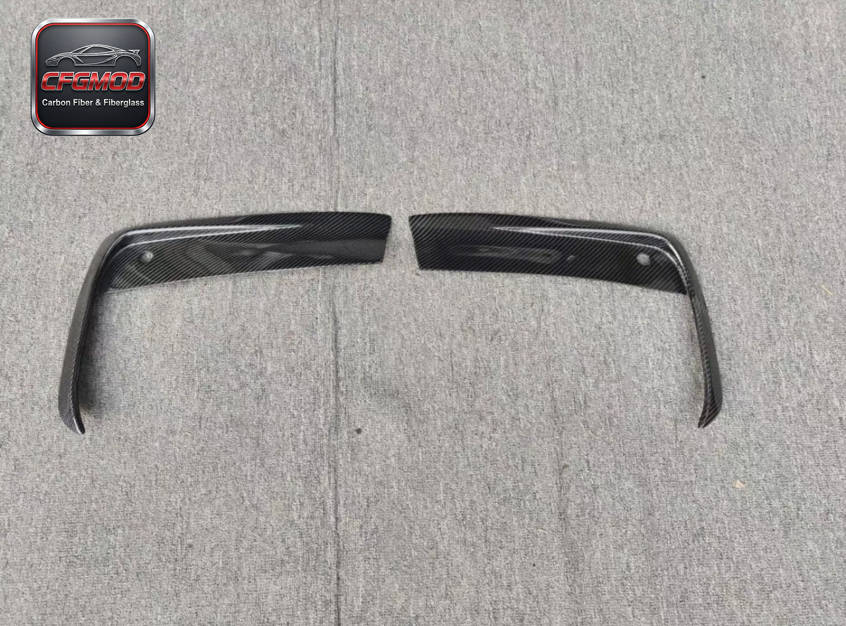 For BMW M8 F91 F92 F93 Dry Carbon Fiber Front Bumper Canards Fog Light Fins — 5