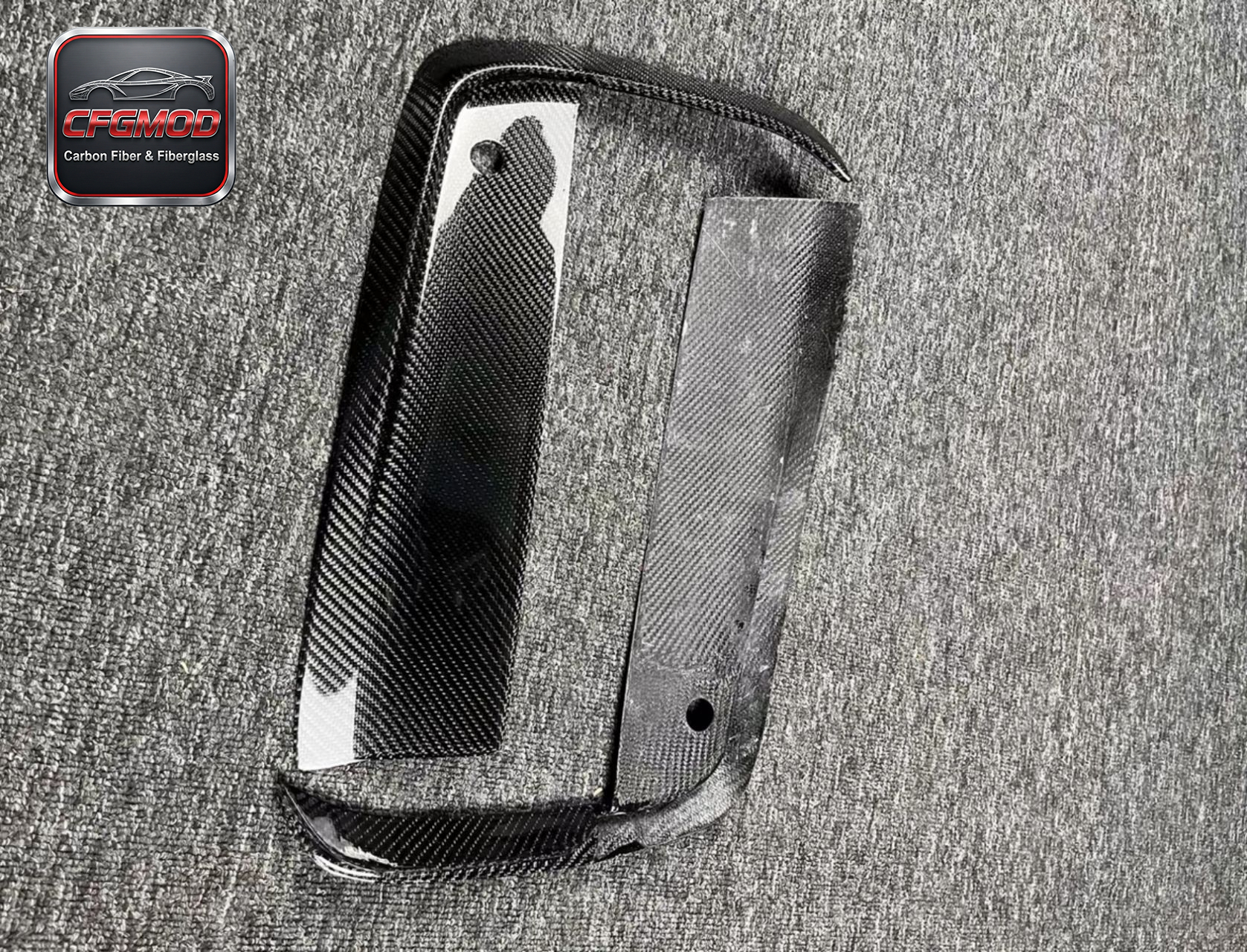 For BMW M8 F91 F92 F93 Dry Carbon Fiber Front Bumper Canards Fog Light Fins — 8