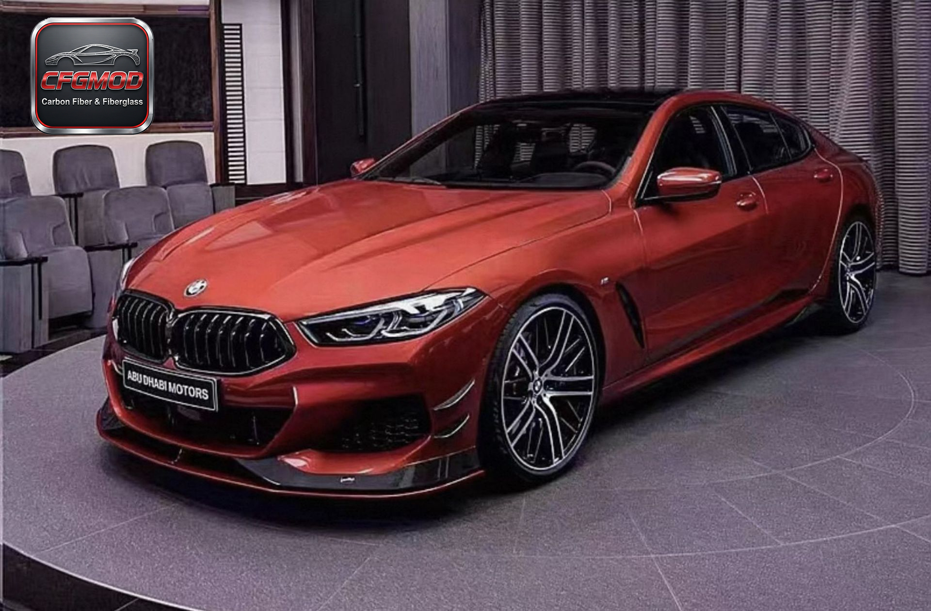 For BMW 8 Series M8 G14 G15 G16 2022+ AC Style Carbon Fiber Front Lip Corner Splitters — 3