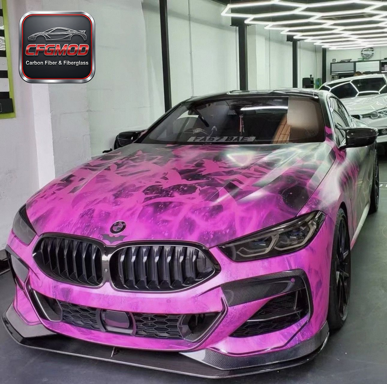 For BMW 8 Series M8 G14 G15 G16 2022+ AC Style Carbon Fiber Front Lip Corner Splitters — 5