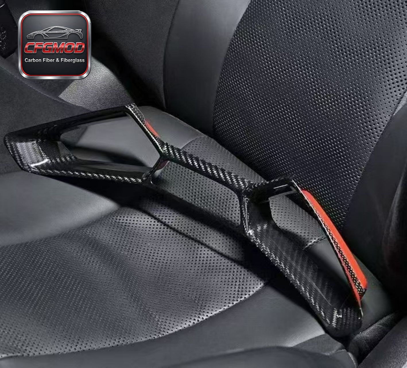 For BMW M2 M3 M4 M5 CS 2022+ Dry Carbon Fiber Seat Belt Outlet Cover for M Carbon Bucket Seats — 4