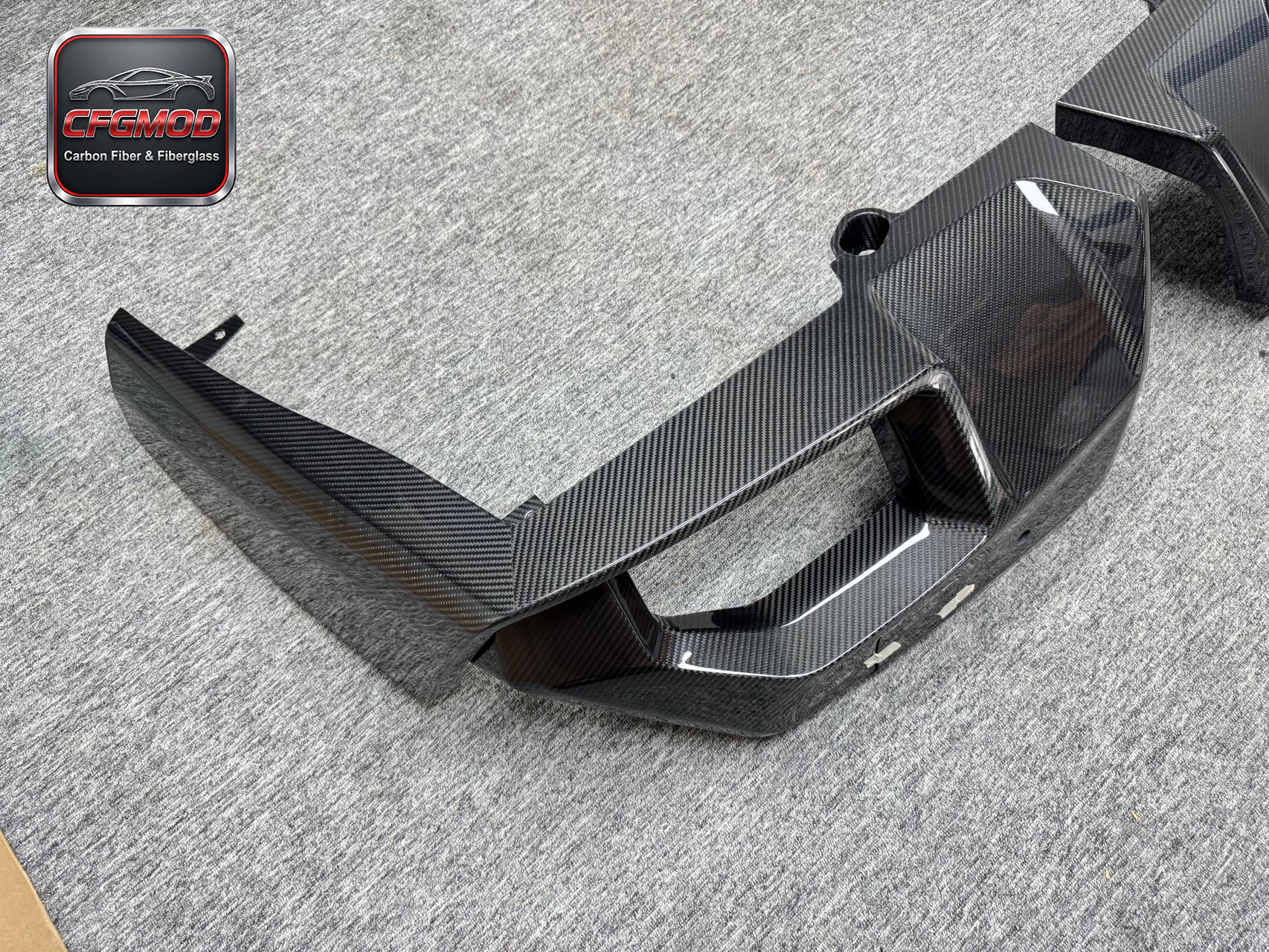 For BMW M5 G90 2024+ MP Style Dry Carbon Fiber Rear Diffuser Lip Lower Valance — 9