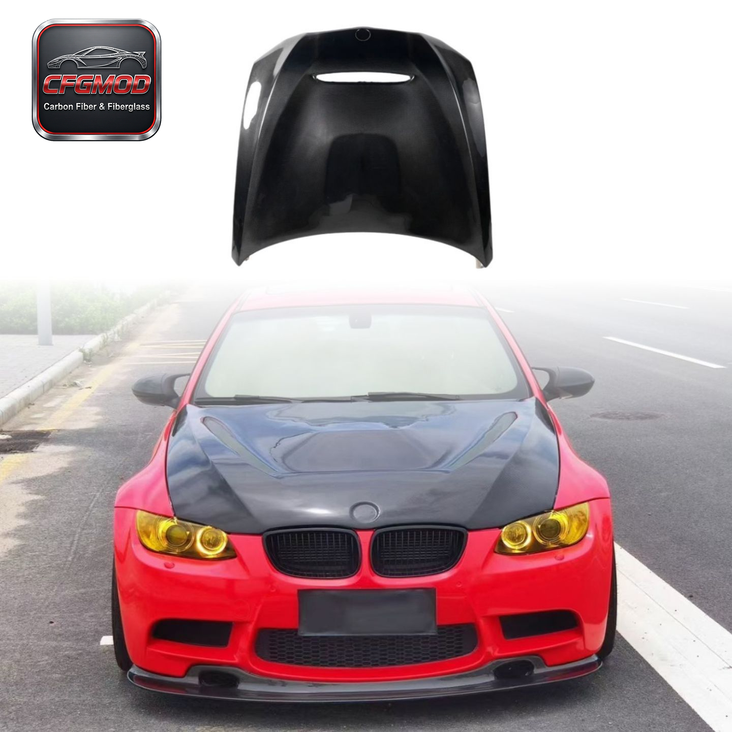 2005-2013 M3 E92 E93 GTS Style Dry Carbon Fiber Engine Hood Bonnet — 1