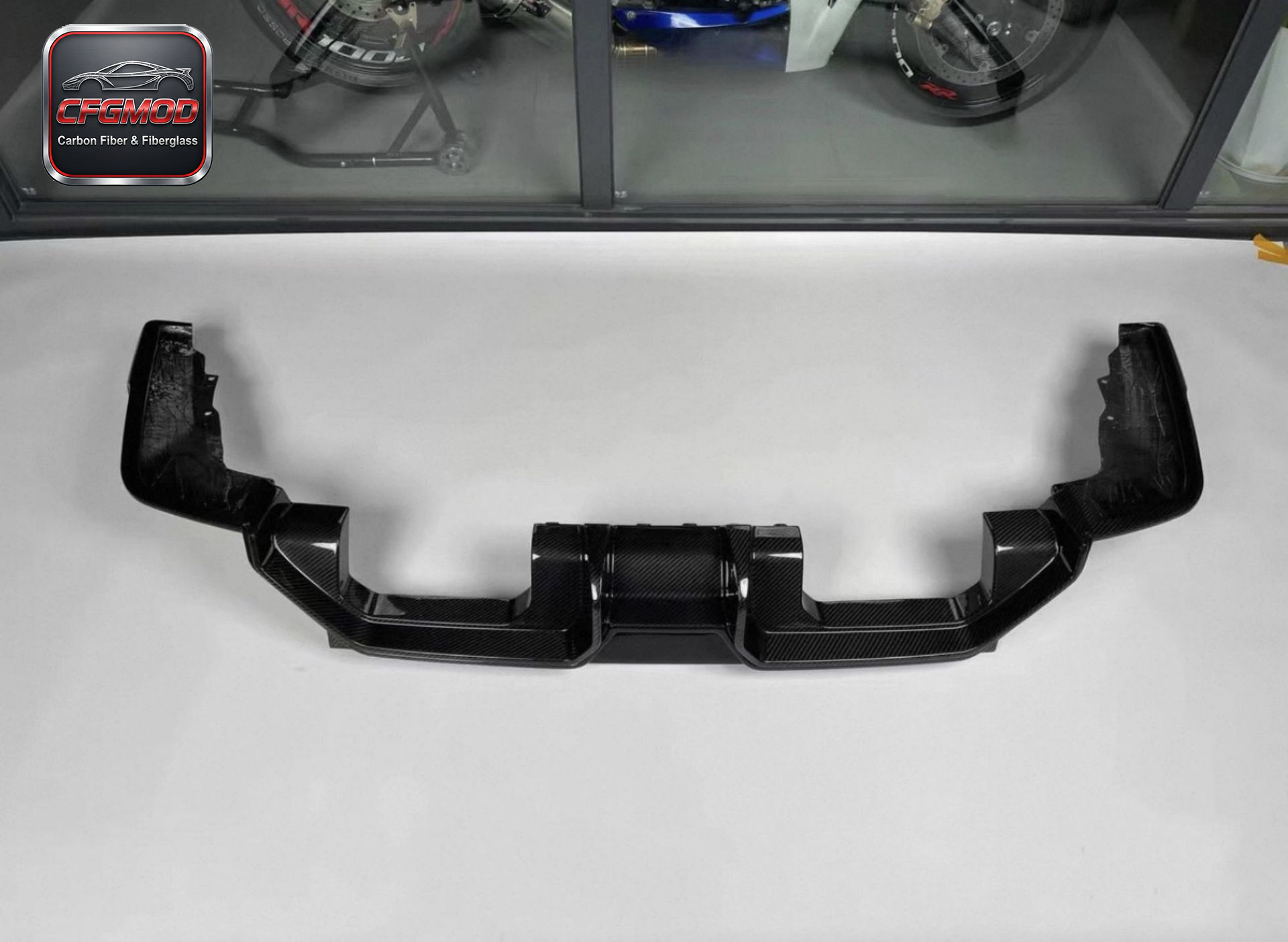 2022+ BMW M2 G87 AR Style Dry Carbon Fiber Rear Lip Diffuser — 10