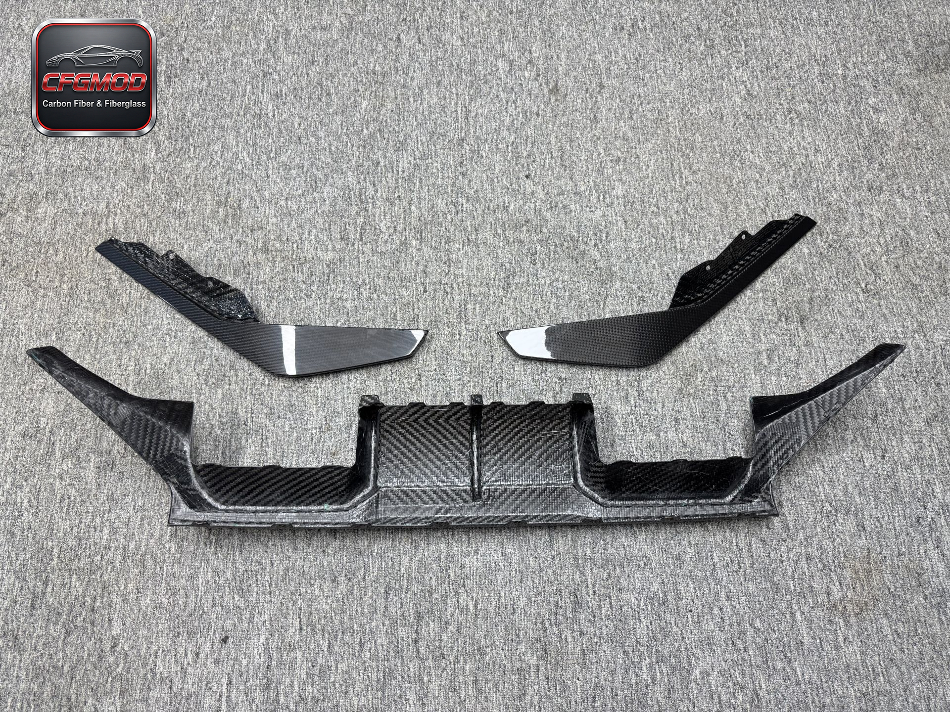 2022+ BMW M2 G87 TRE Style Dry Carbon Fiber Rear Diffuser Lip Side Winglets — 5