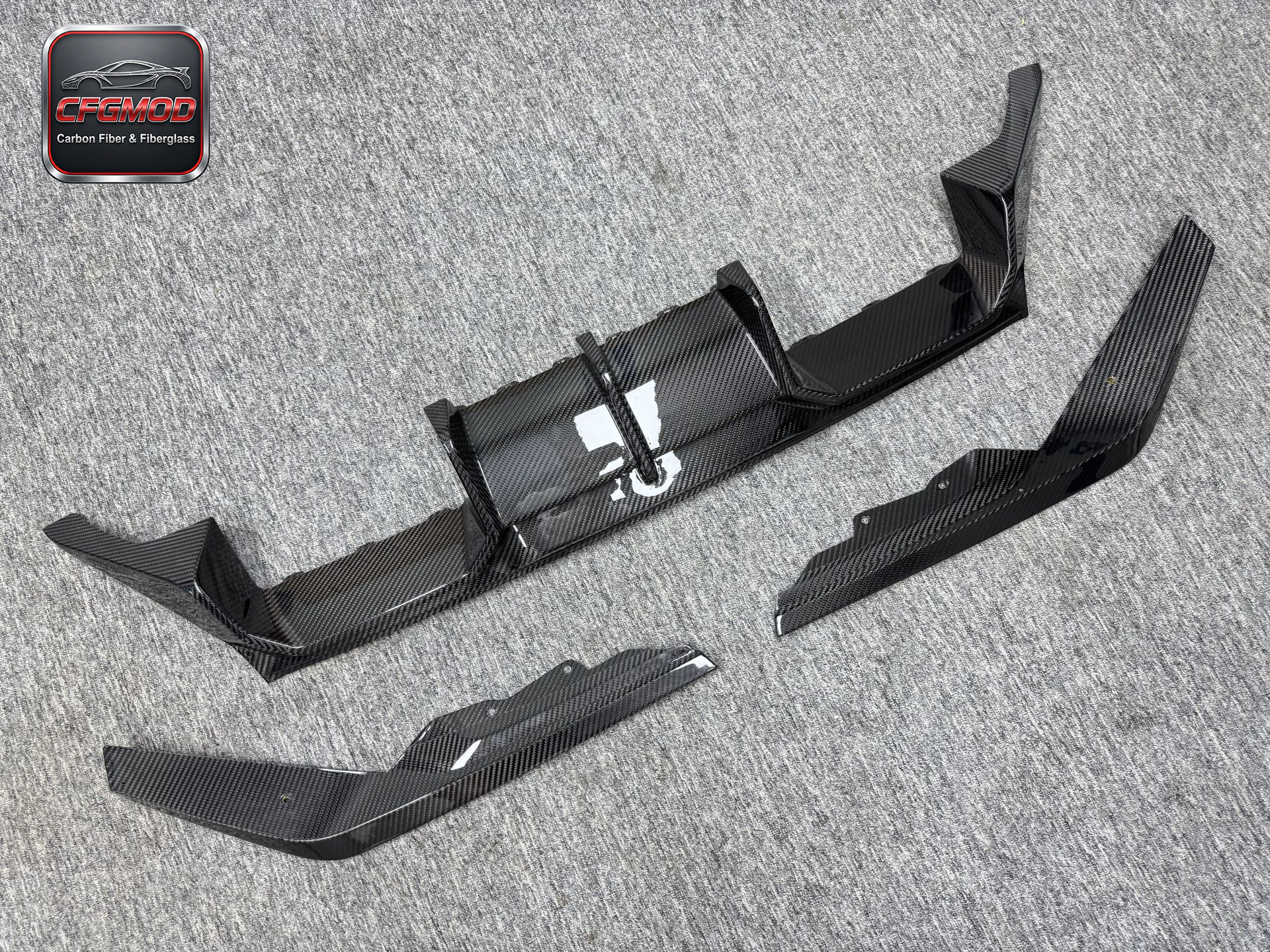 2022+ BMW M2 G87 TRE Style Dry Carbon Fiber Rear Diffuser Lip Side Winglets — 6