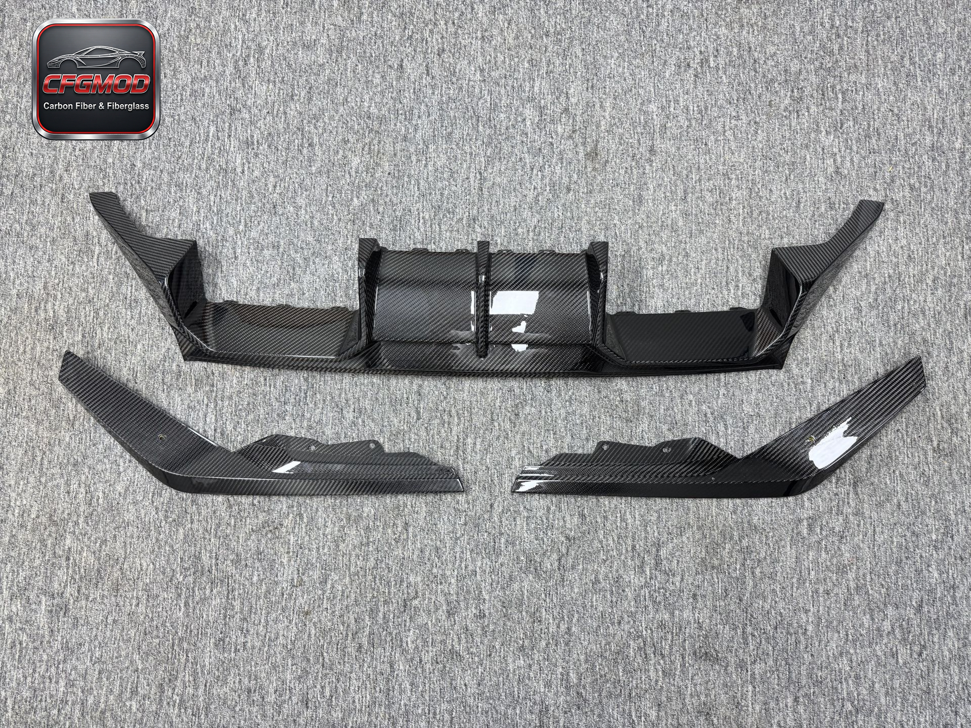 2022+ BMW M2 G87 TRE Style Dry Carbon Fiber Rear Diffuser Lip Side Winglets — 9