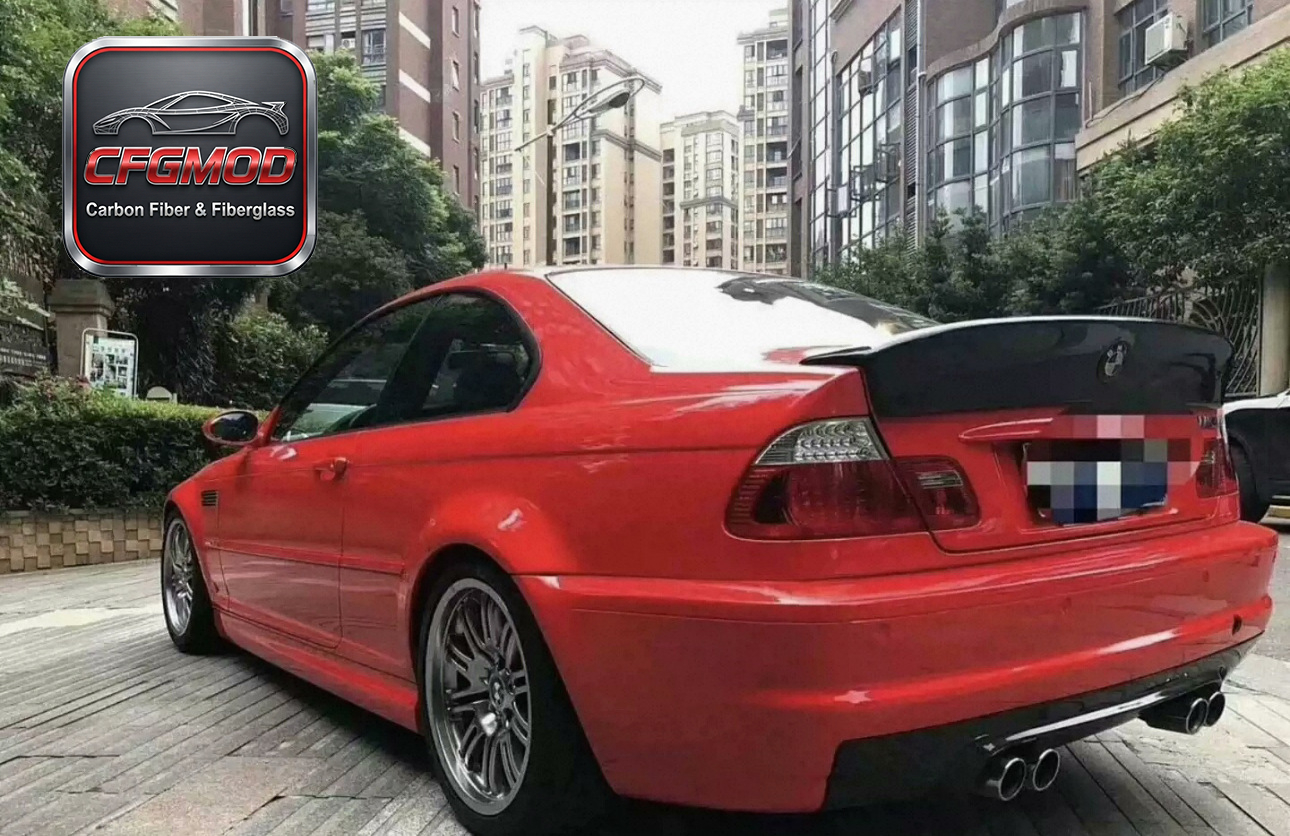 1997-2006 BMW E46 M3 CSL Style Carbon Fiber Trunk Lip Spoiler — 2