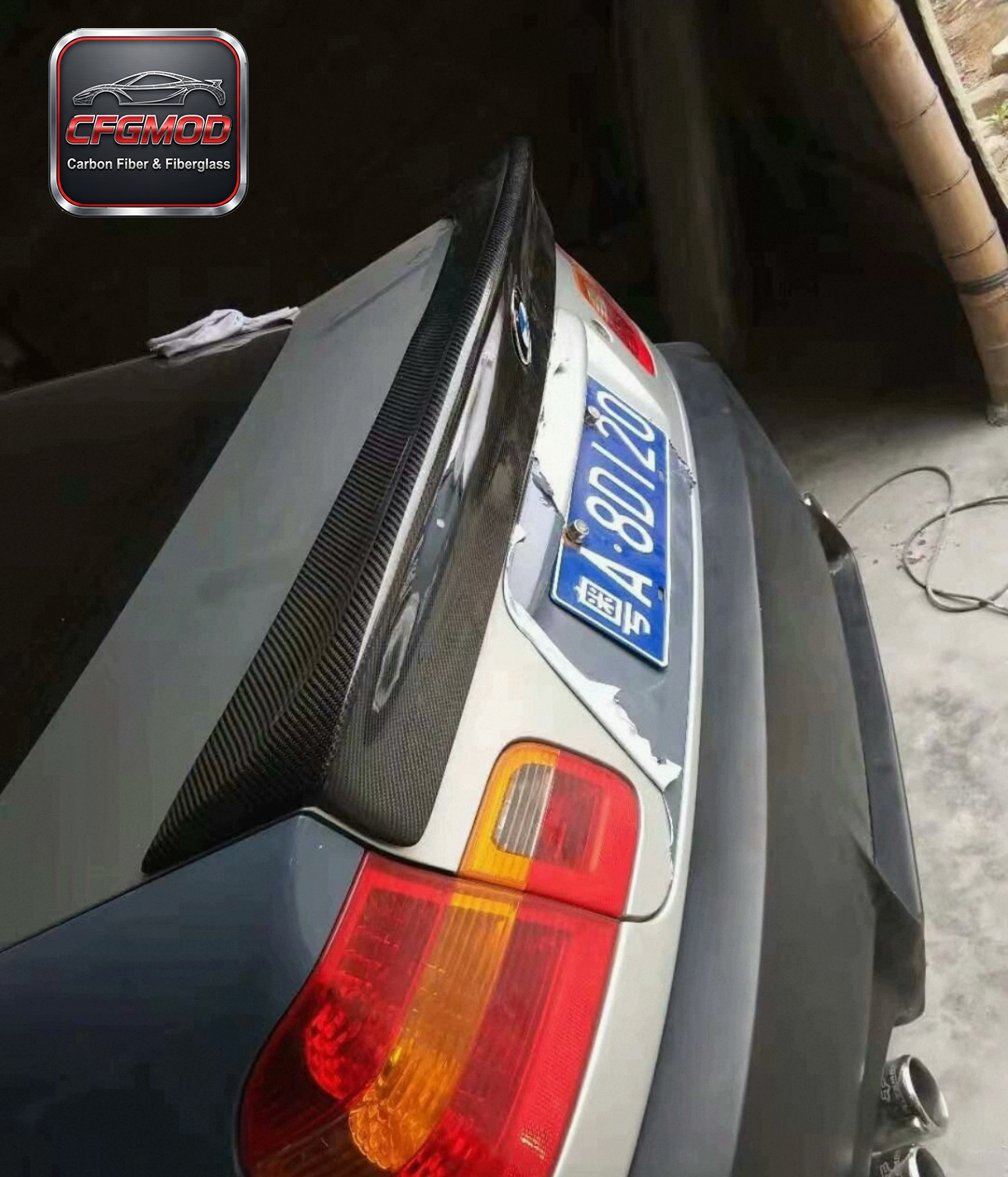 1997-2006 BMW E46 M3 CSL Style Carbon Fiber Trunk Lip Spoiler — 3