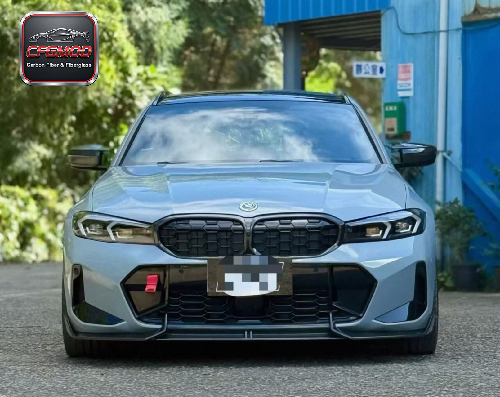 2022+ 3 Series 325i G20 G28 AR Style Carbon Fiber 3-Piece Front Lip Splitter — 2