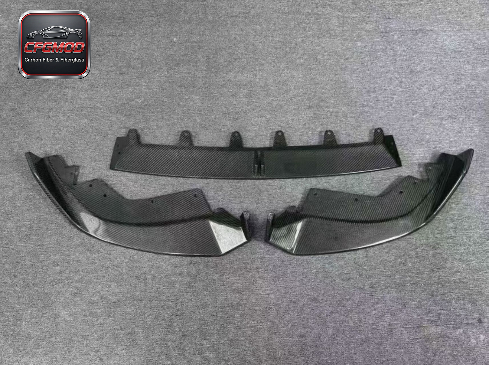 2022+ 3 Series 325i G20 G28 AR Style Carbon Fiber 3-Piece Front Lip Splitter — 8