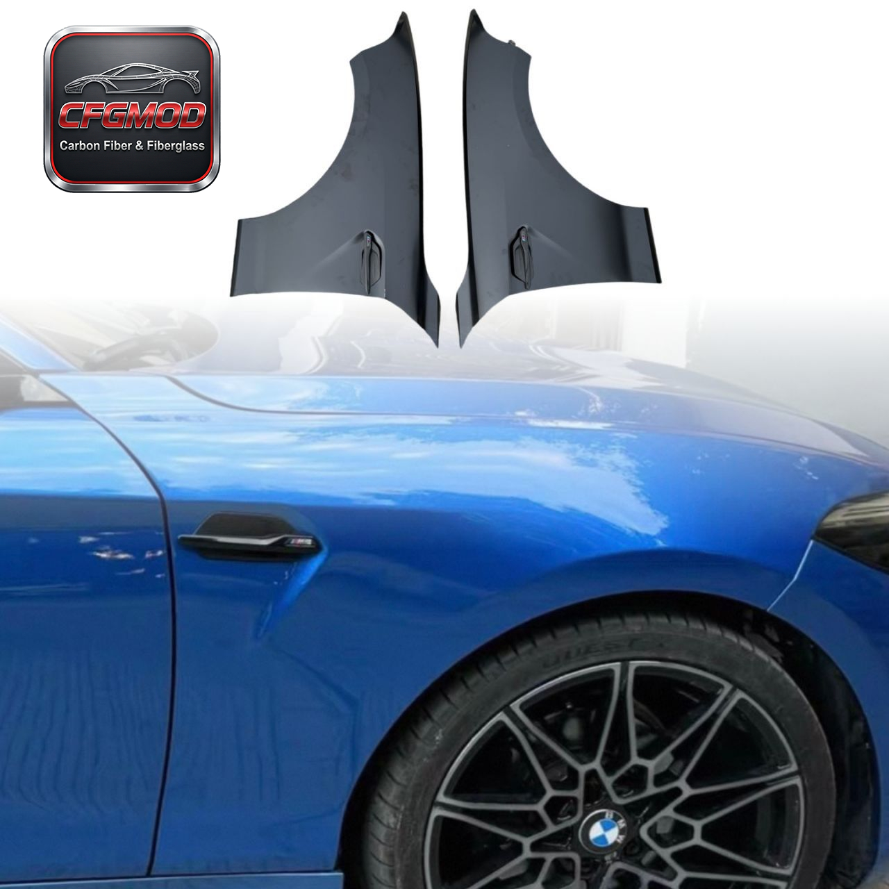 2014-2021 F20 F22 F23 M2 Style Carbon Fiber Front Fenders — 1