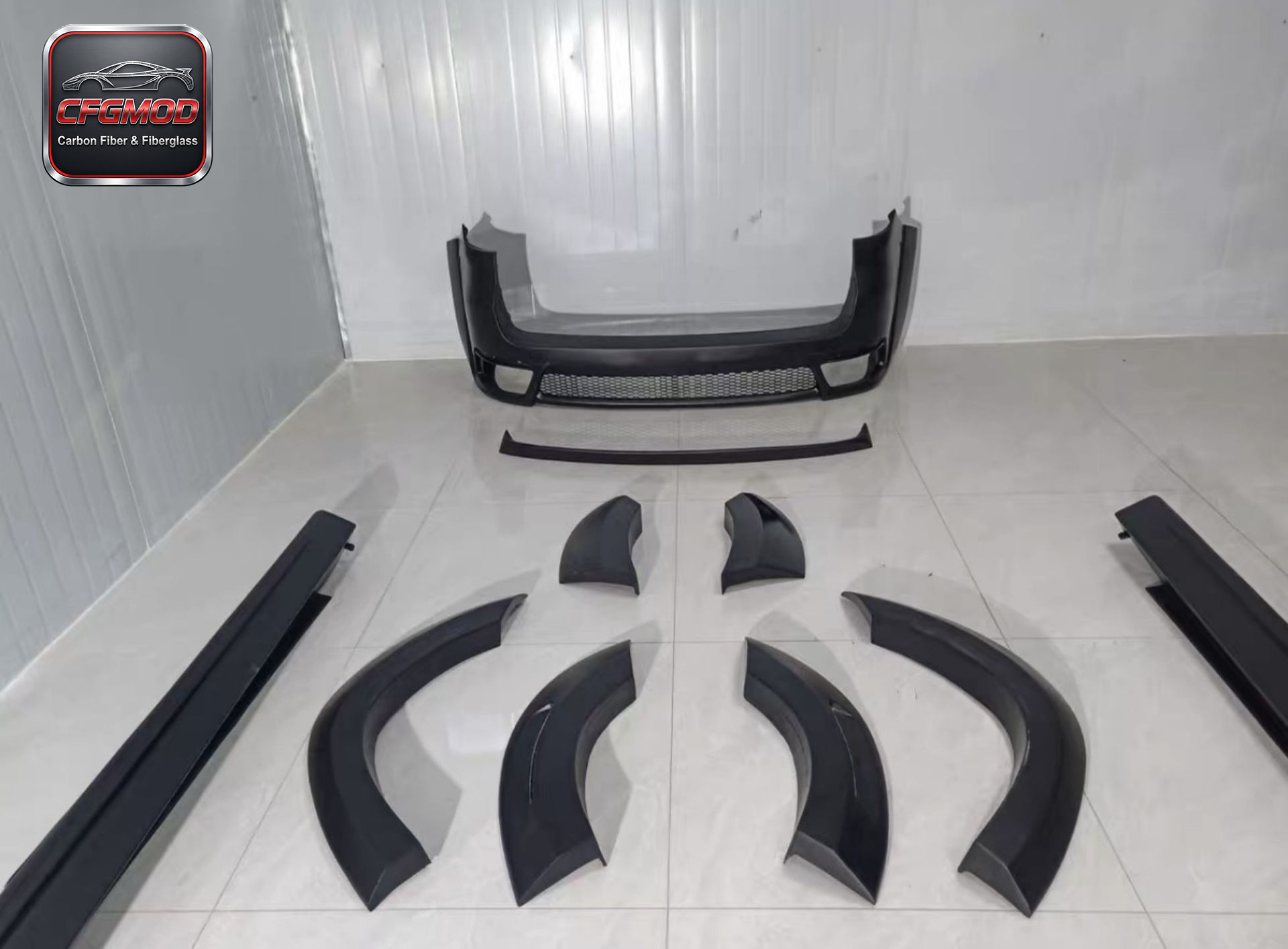 X5 F15 Lumma Style FRP Primer Wide Body Kit Front Bumper Side Skirts — 4
