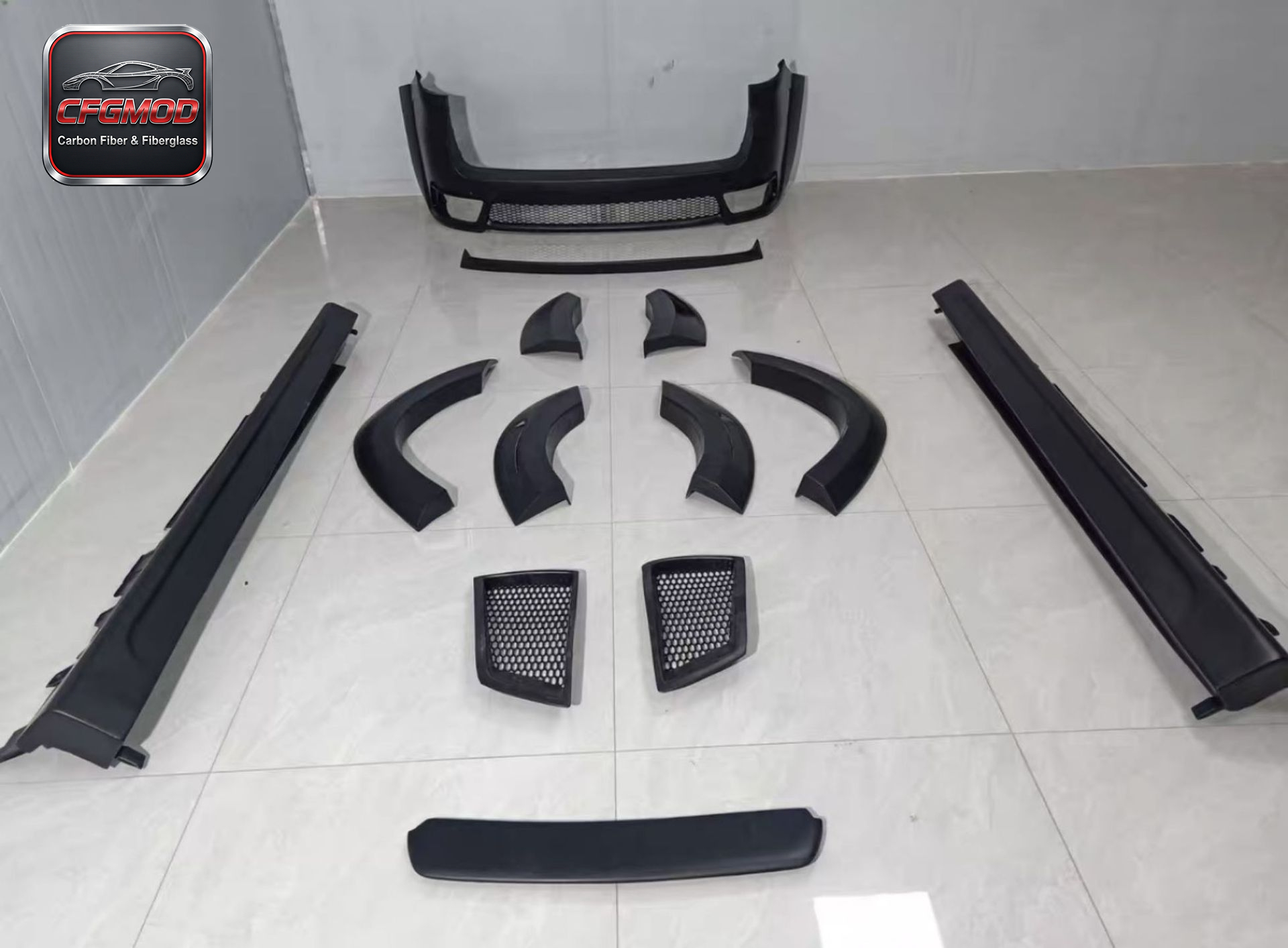 X5 F15 Lumma Style FRP Primer Wide Body Kit Front Bumper Side Skirts — 5