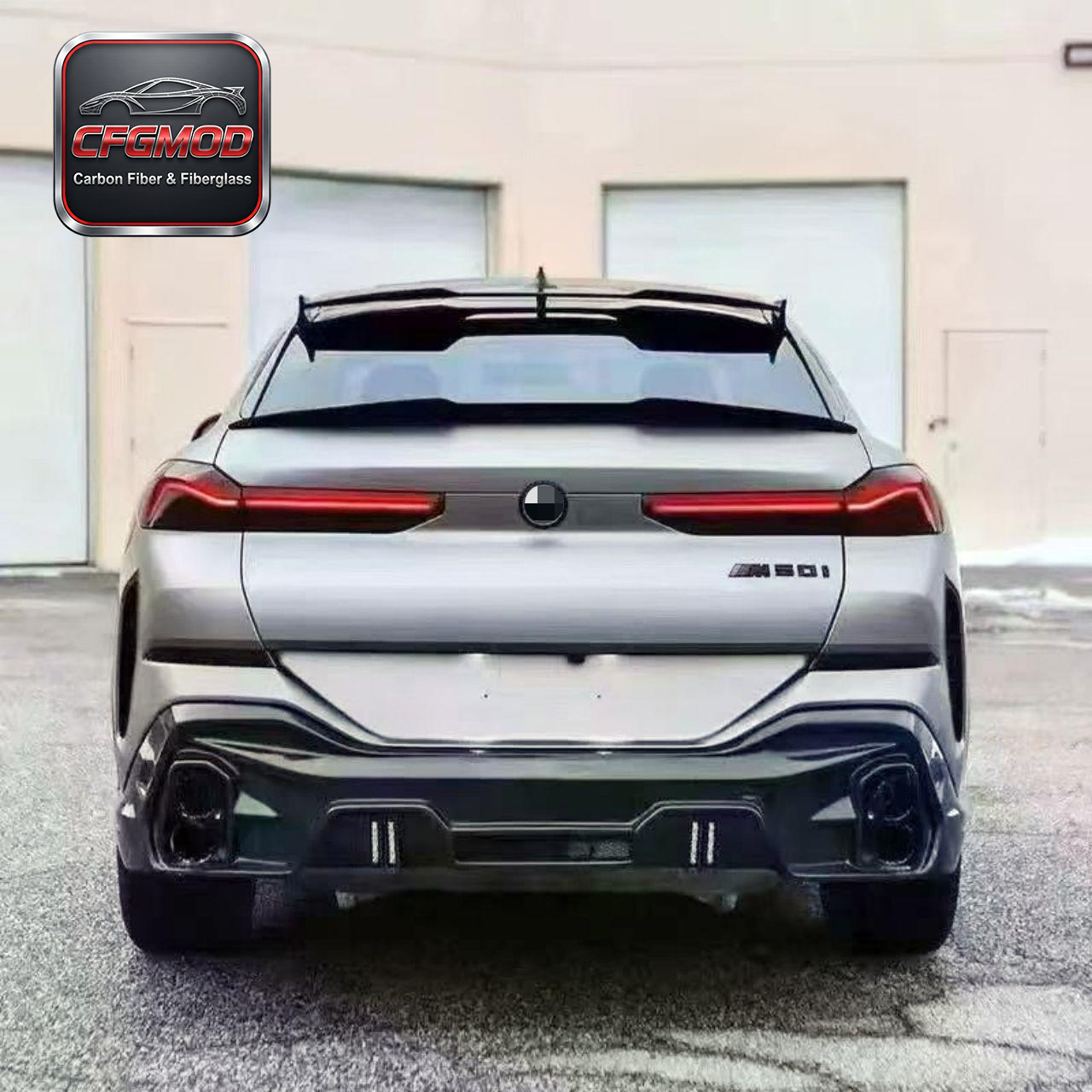 2019-2025 BMW X6 G06 LD Style Carbon Fiber Roof Spoiler Wing — 2