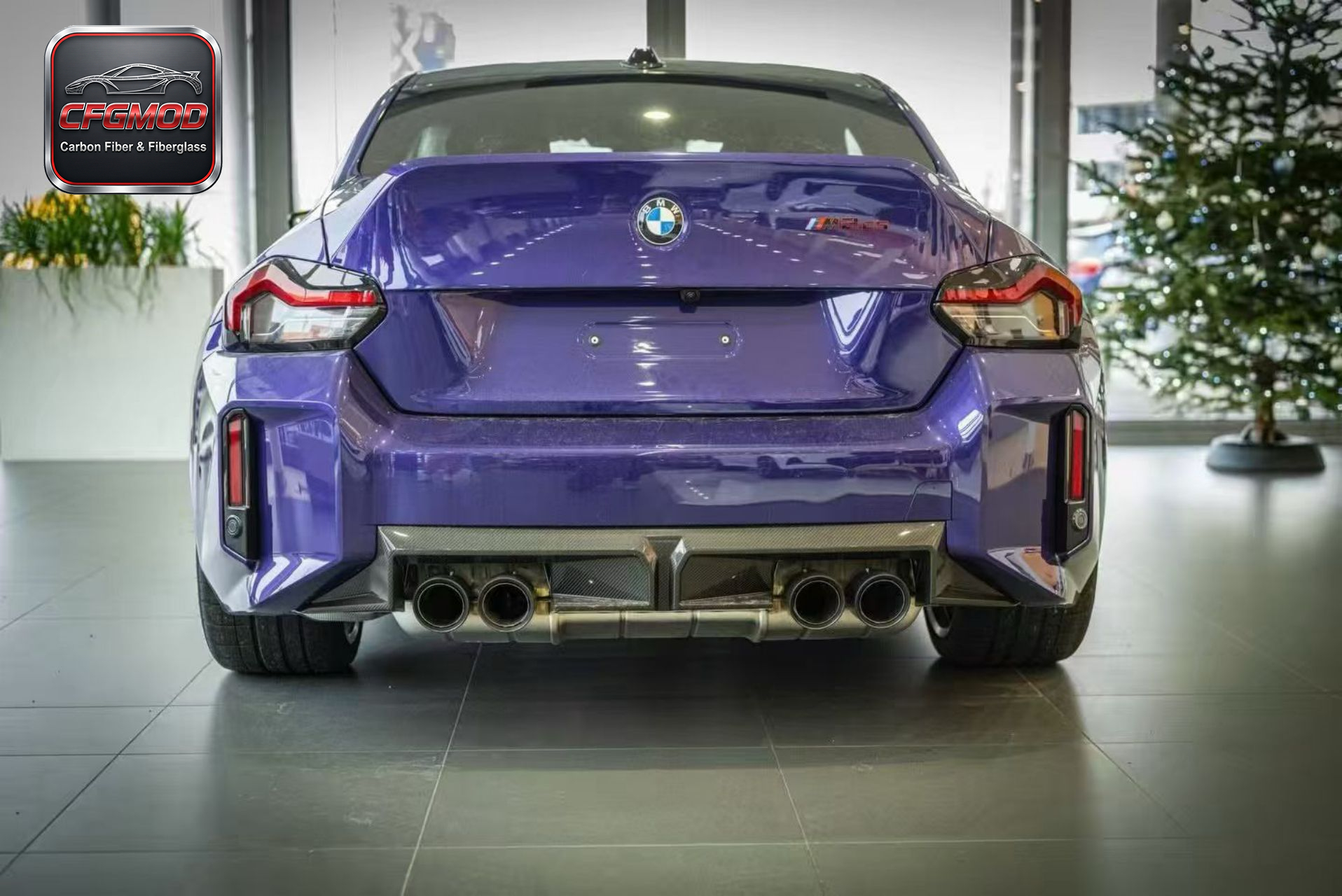 2020+ BMW M2 G87 CS Style Dry Carbon Fiber Rear Lip Diffuser — 5